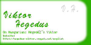 viktor hegedus business card